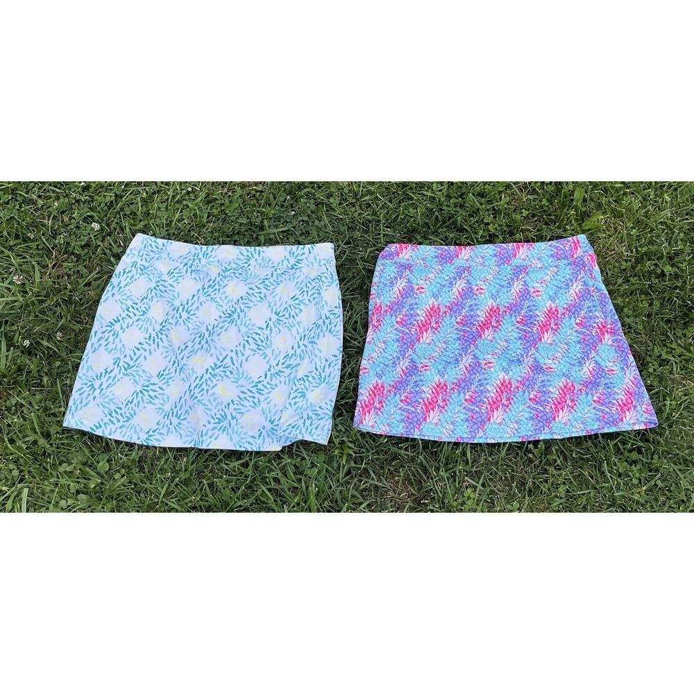 Tournament Collection Skort Womens Large Golf Tennis Pocket Athletic Print Skirt